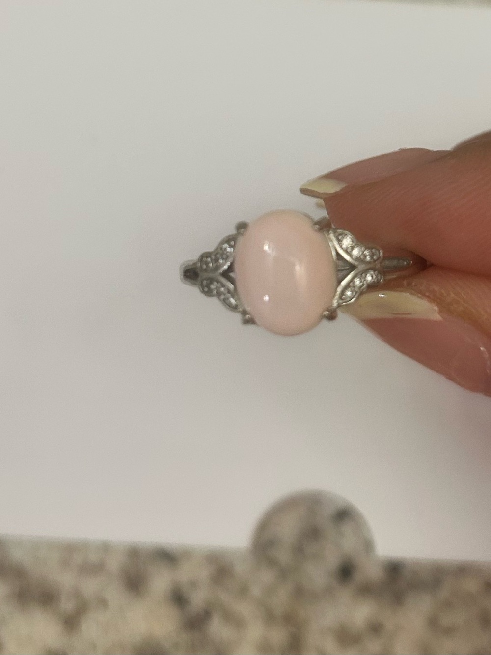 Pink and Silver Ring
